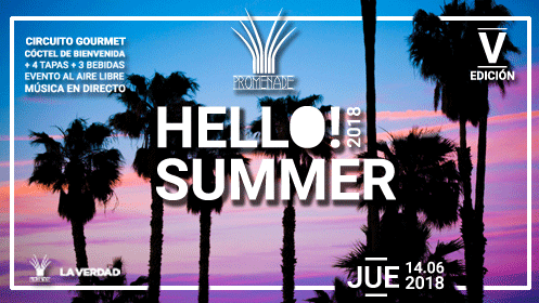 Vuelve Hello Summer, la fiesta del verano -             Jueves 14 de Junio en Promenade a las 21.00h