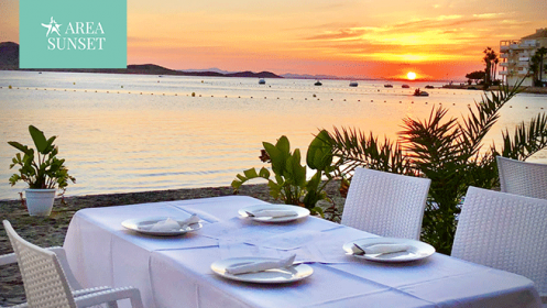 Área Sunset: menú caldero para 2 o 4 frente al mar