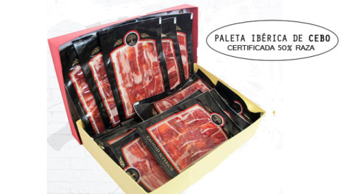 8 sobres de 120 gr paleta ibérica de cebo